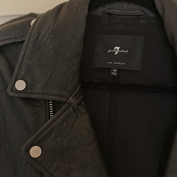 7 for all mankind leather jacket
